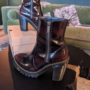 Dr. Martens Magdalena II Platform Zip Cherry Arcadia Quad RARE